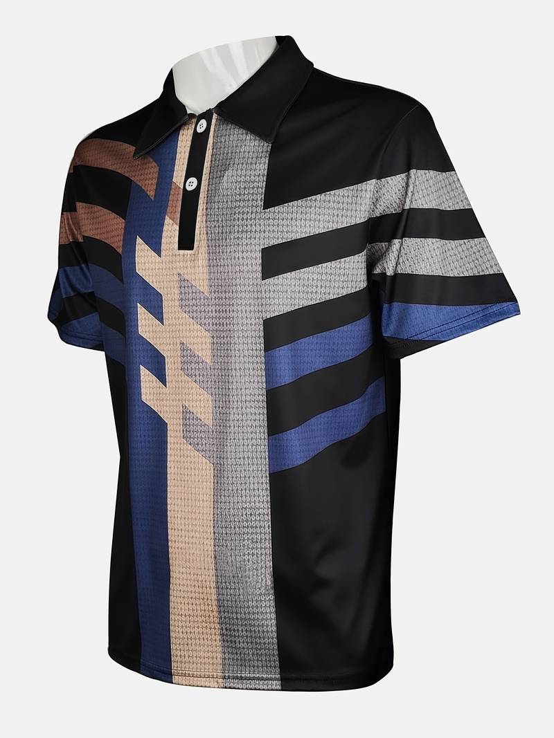 Mäns Pikétröja Vintage Stil 3