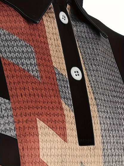 Mäns Pikétröja Vintage Stil 8