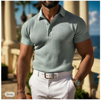 Mäns Pikétröja i Klassisk Stil 4