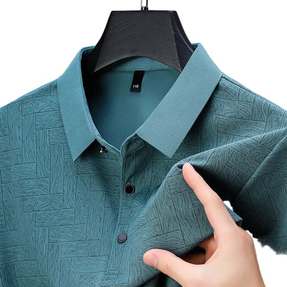 Mäns Pikétröja med Geometriskt Mönster 0