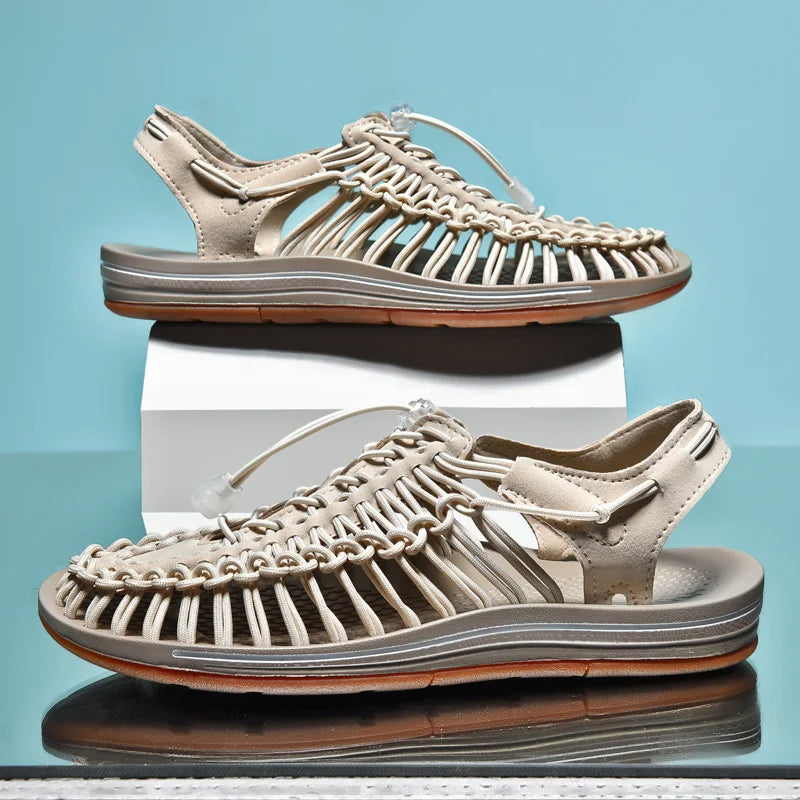 Mäns Platta Sandaler Tropisk Stil 1