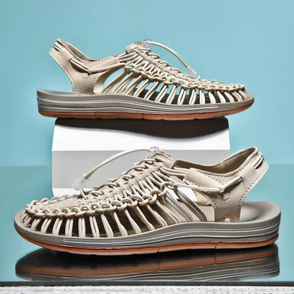 Mäns Platta Sandaler Tropisk Stil 1