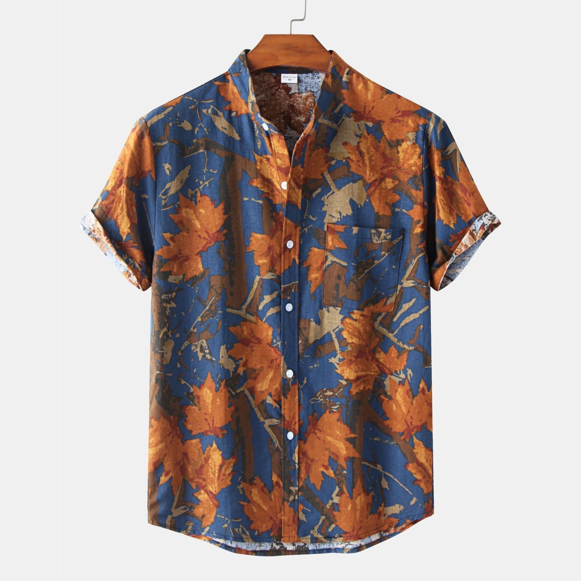 Mäns Polo T-shirt Livligt Tryck Bomull 5