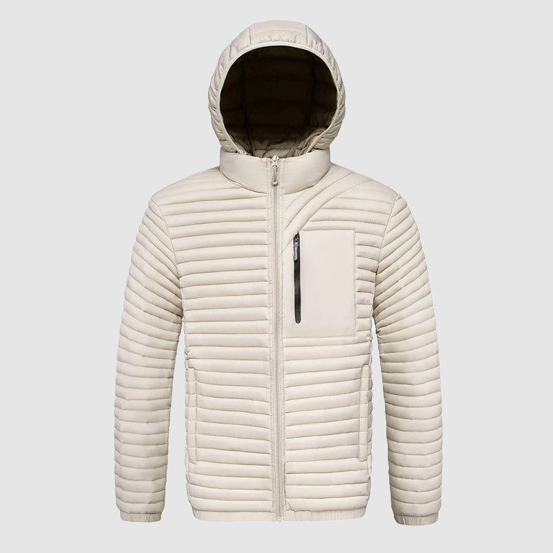 Mäns Pufferjacka med Huva Modern Design 4