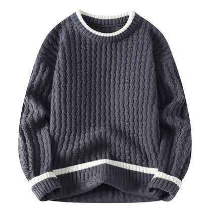 Mäns Pullover Tröja med Avslappnad Passform 0