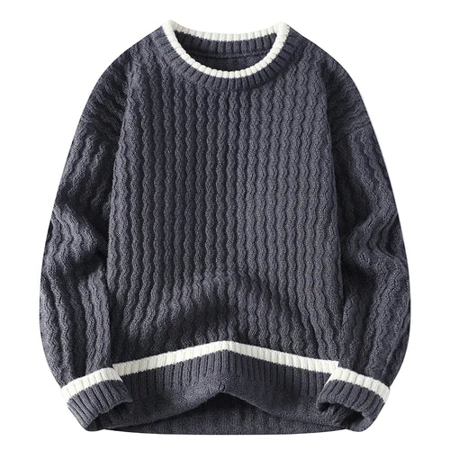 Mäns Pullover Tröja med Avslappnad Passform 0