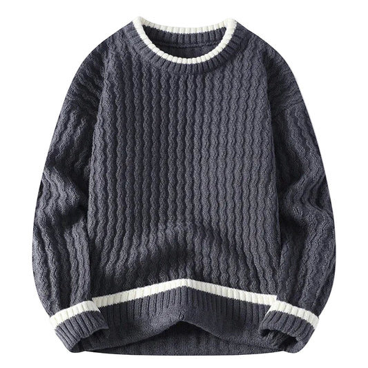 Mäns Pullover Tröja med Avslappnad Passform 0