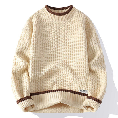 Mäns Pullover Tröja med Avslappnad Passform 1
