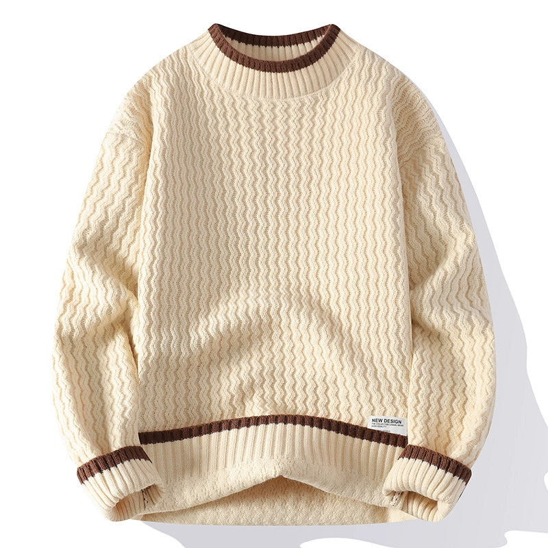 Mäns Pullover Tröja med Avslappnad Passform 1