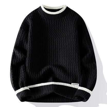 Mäns Pullover Tröja med Avslappnad Passform 2