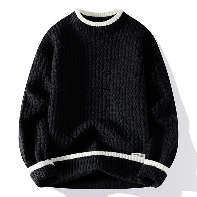 Mäns Pullover Tröja med Avslappnad Passform 2