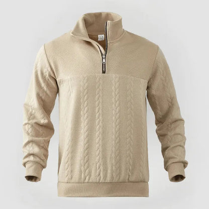 Mäns Quarter Zip Tröja Klassisk Stil 2
