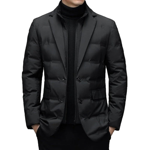 Mäns Quiltad Kavajjacka Modern Stil 0
