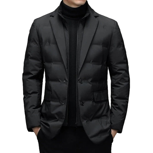 Mäns Quiltad Kavajjacka Modern Stil 0