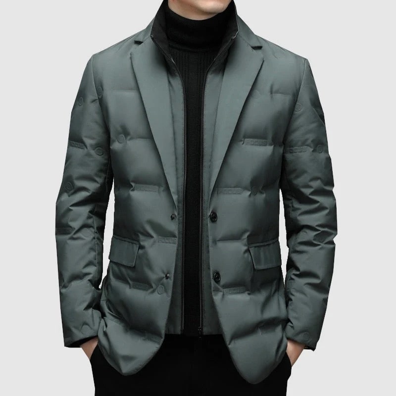 Mäns Quiltad Kavajjacka Modern Stil 1