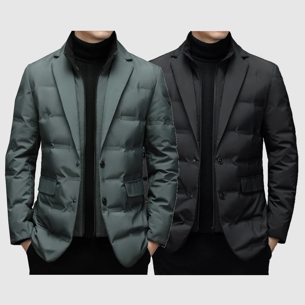 Mäns Quiltad Kavajjacka Modern Stil 2