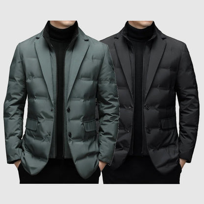 Mäns Quiltad Kavajjacka Modern Stil 2