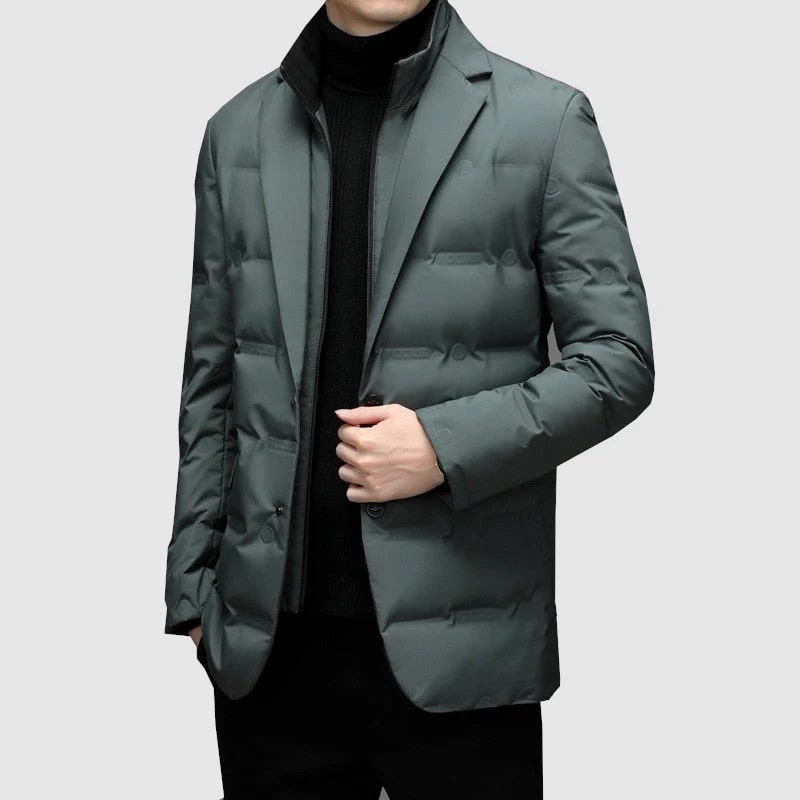 Mäns Quiltad Kavajjacka Modern Stil 3