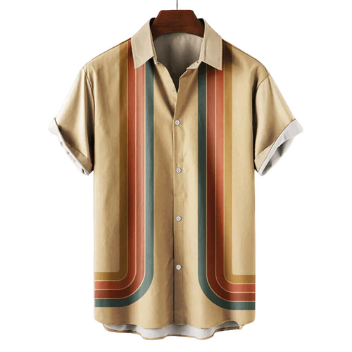 Mäns Retro Sommarskjorta 0