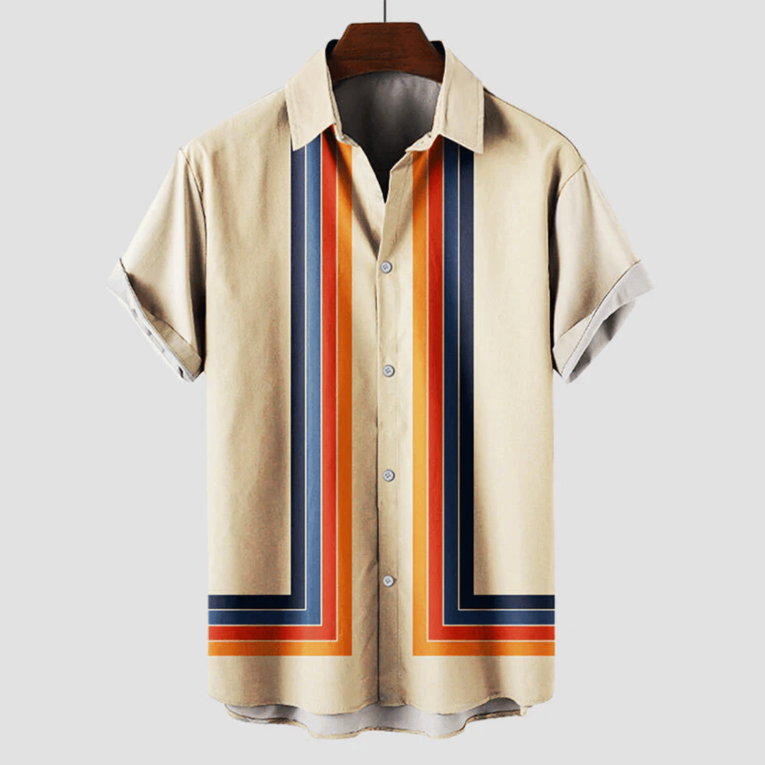 Mäns Retro Sommarskjorta 1