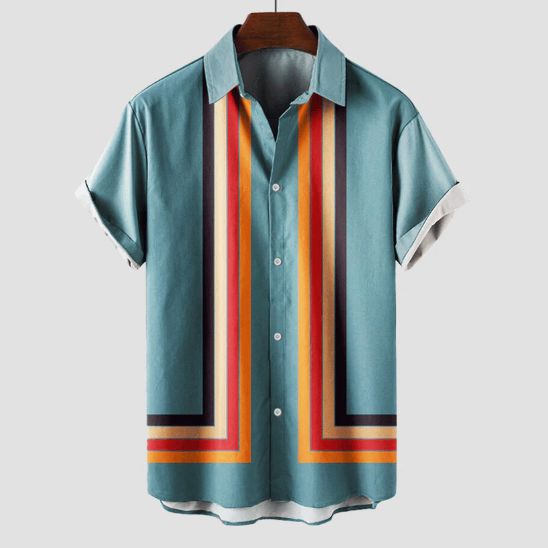 Mäns Retro Sommarskjorta 3