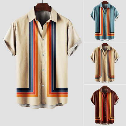 Mäns Retro Sommarskjorta 4