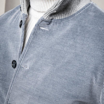Mäns Ribbad Sammet Jacka Modern Stil 3