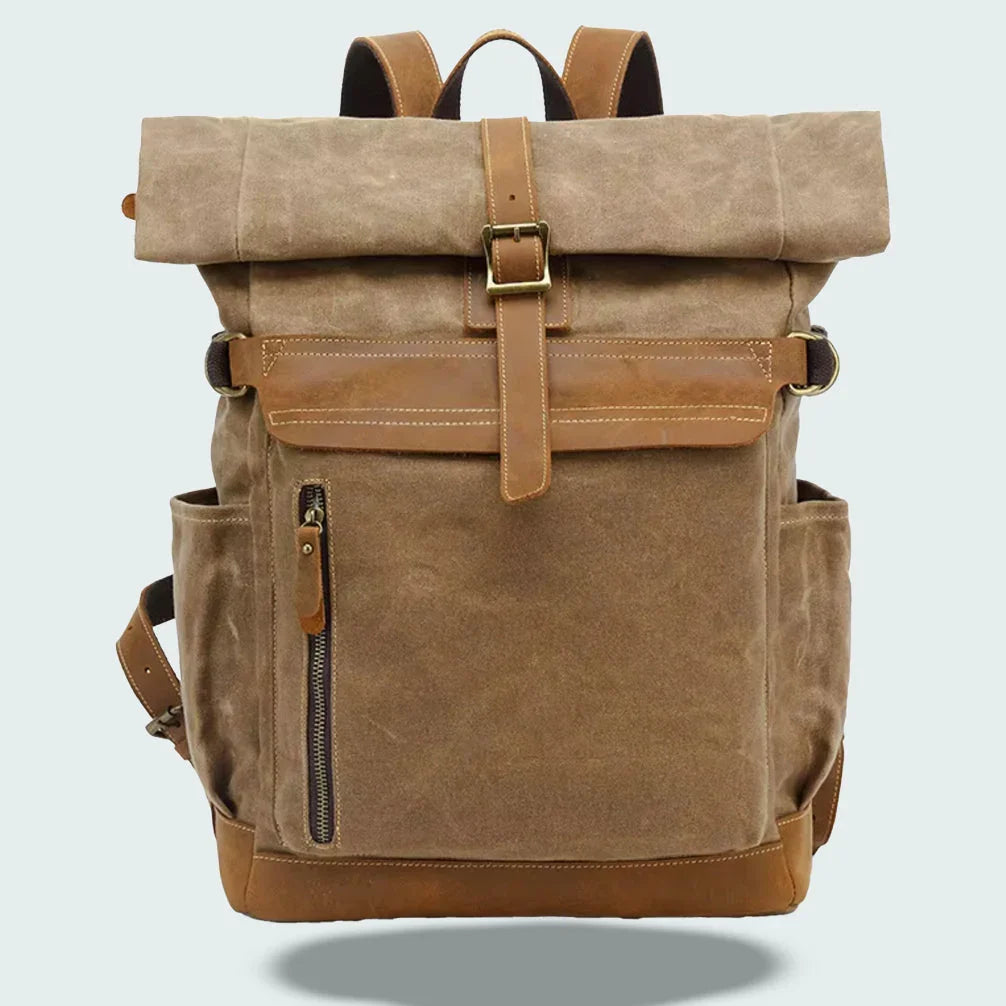 Mäns Roll Top Ryggsäck i Klassisk Stil 2