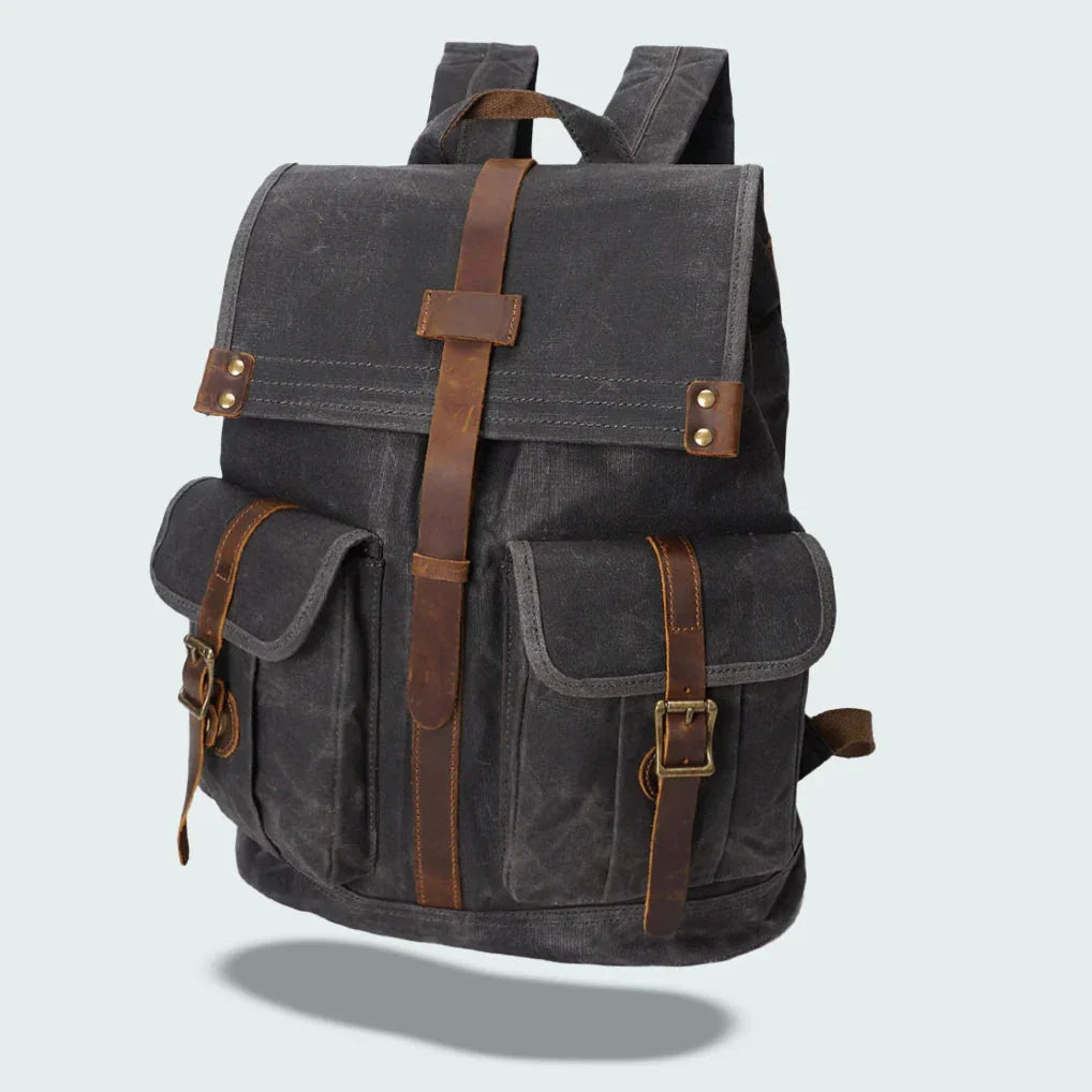 Mäns Ryggsäck med Lock Vintage Stil 3