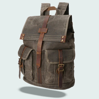 Mäns Ryggsäck med Lock Vintage Stil 4