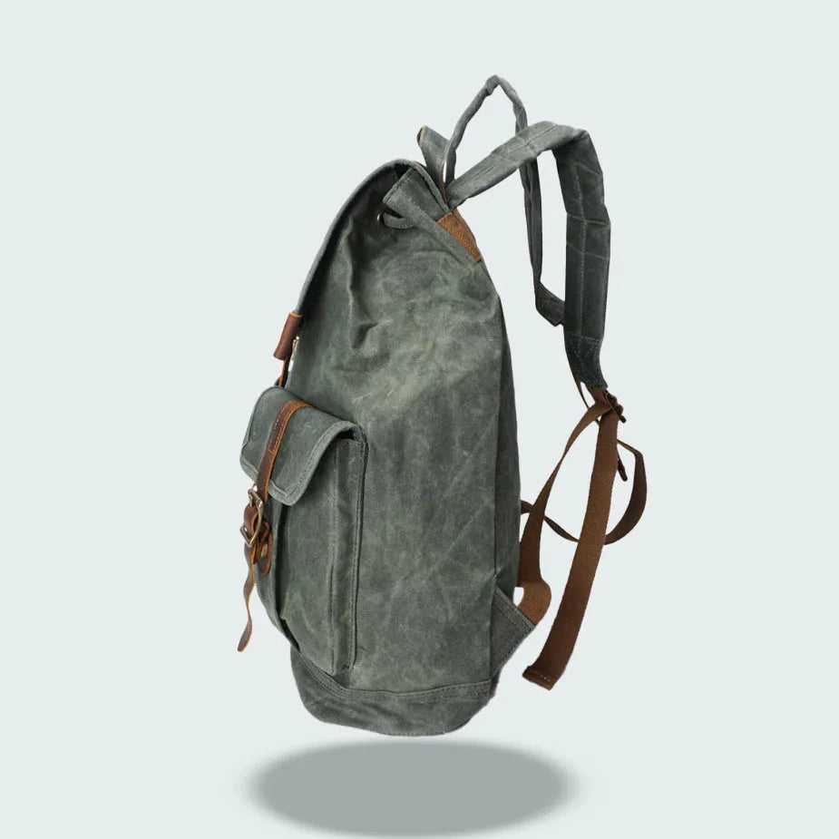 Mäns Ryggsäck med Lock Vintage Stil 8