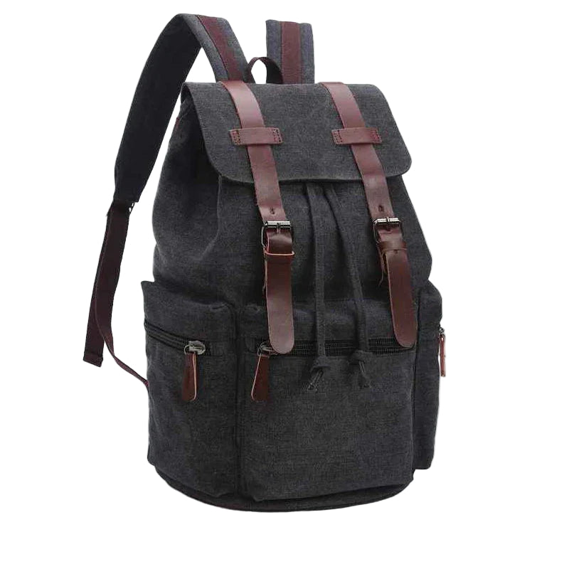 Mäns Ryggsäck med Lock och Fickor 0