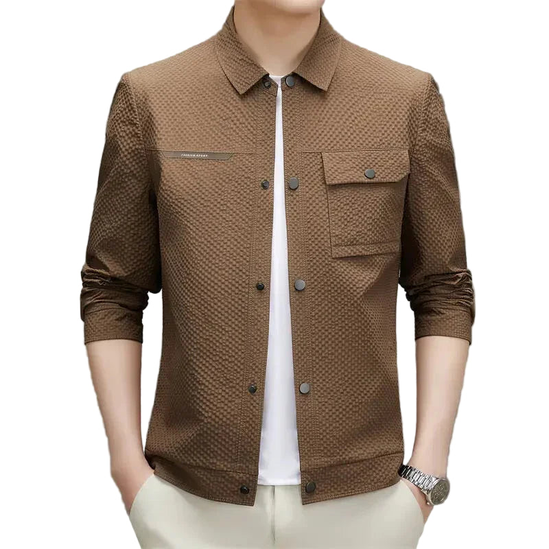 Mäns Skjortajacka med Bröstficka 0