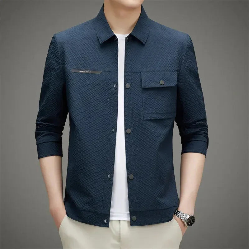 Mäns Skjortajacka med Bröstficka 1