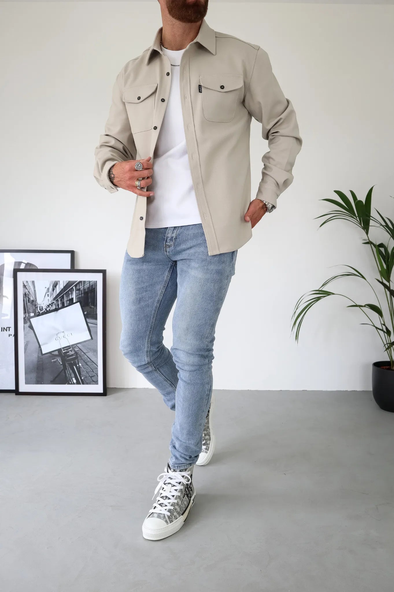 Mäns Skjortjacka Modern 1