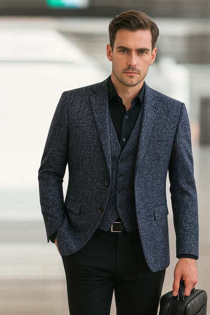 Mäns Slim Blazerjacka Modern Stil 1