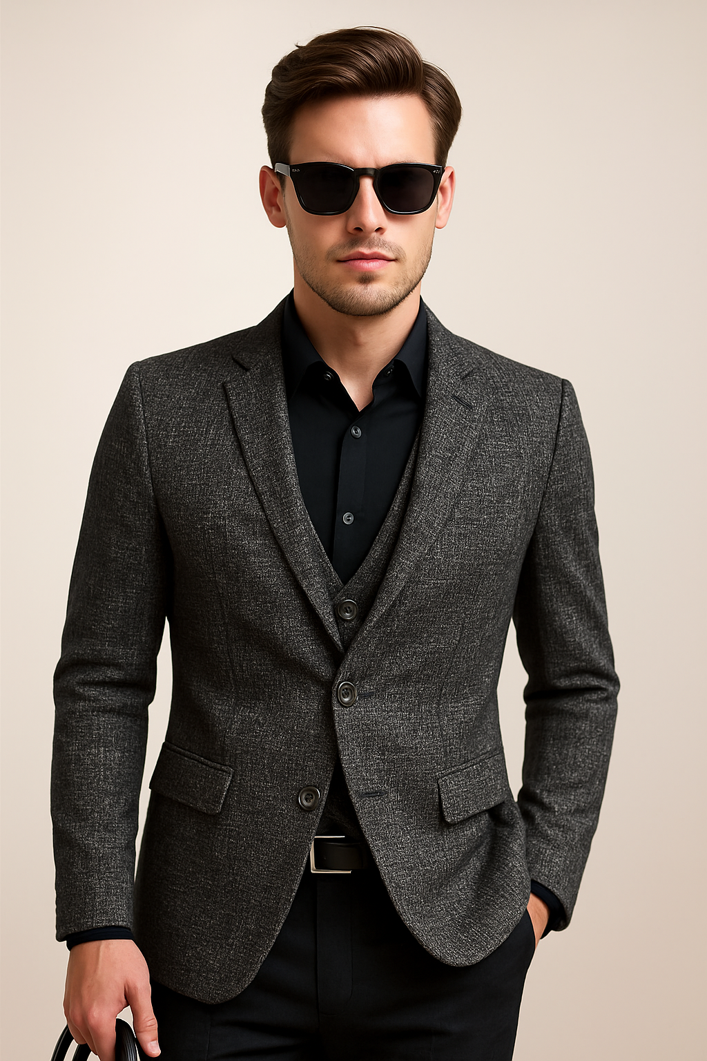 Mäns Slim Blazerjacka Modern Stil 2