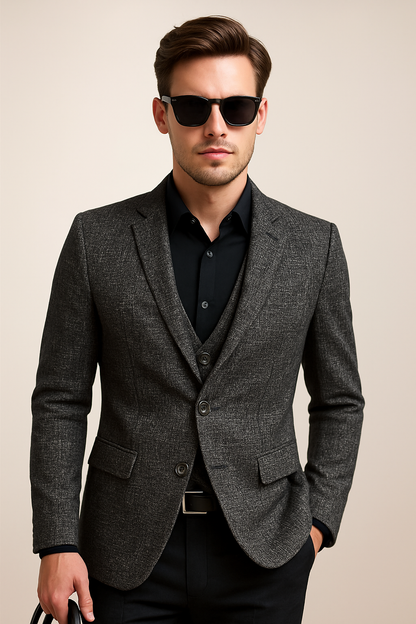 Mäns Slim Blazerjacka Modern Stil 2