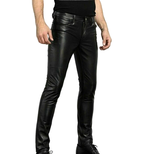 Mäns Slim Fit Byxor i Stilren Design 0