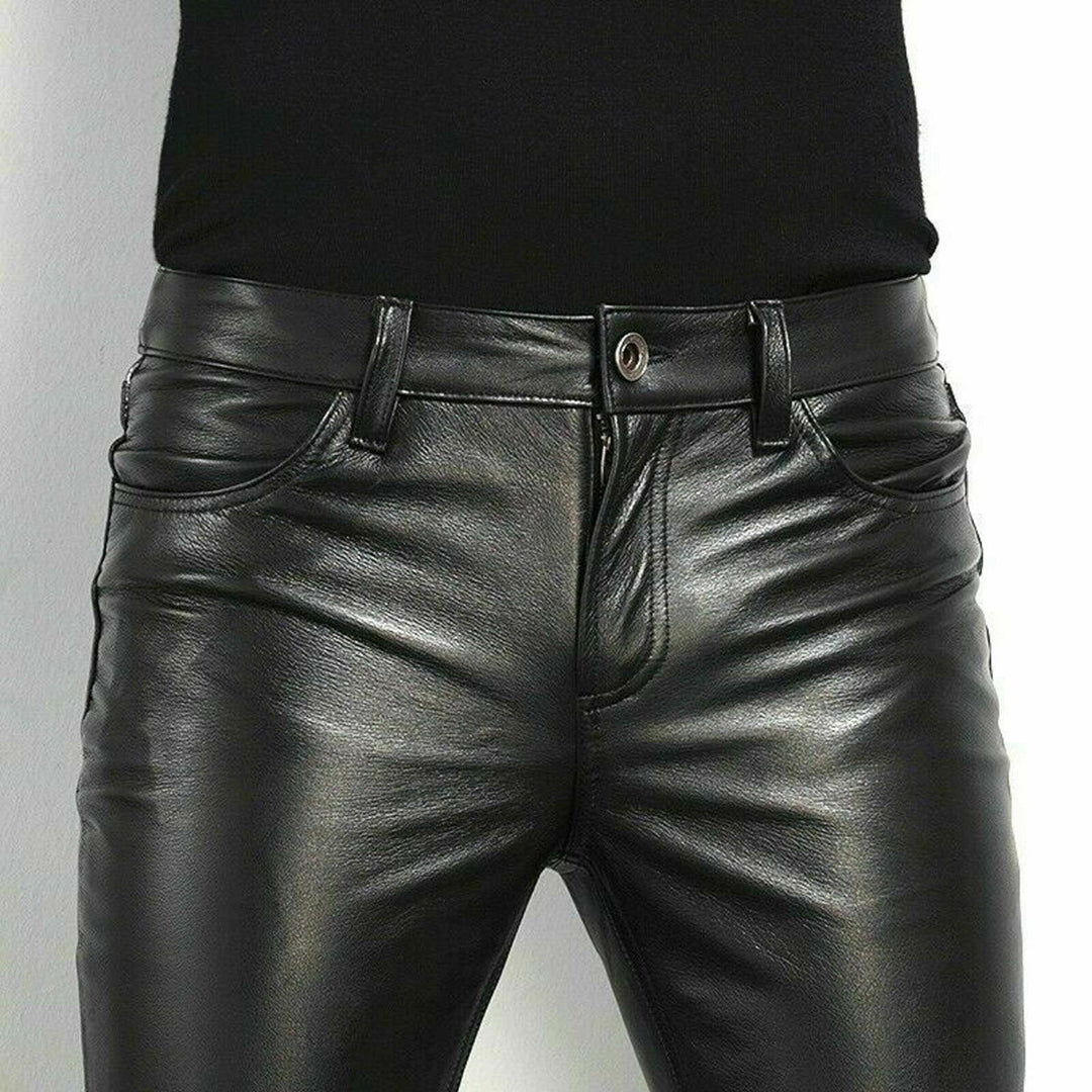 Mäns Slim Fit Byxor i Stilren Design 3