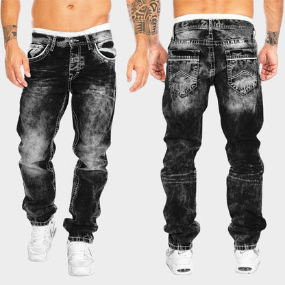 Mäns Slim Fit Denim Jeans Urban Stil 1