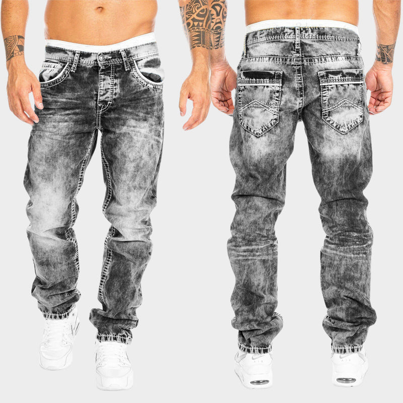 Mäns Slim Fit Denim Jeans Urban Stil 3