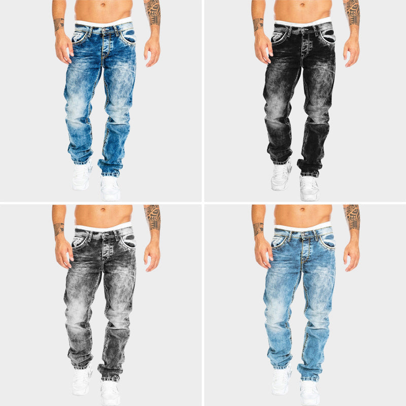 Mäns Slim Fit Denim Jeans Urban Stil 4