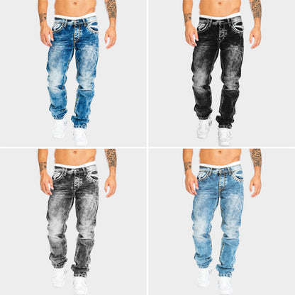 Mäns Slim Fit Denim Jeans Urban Stil 4