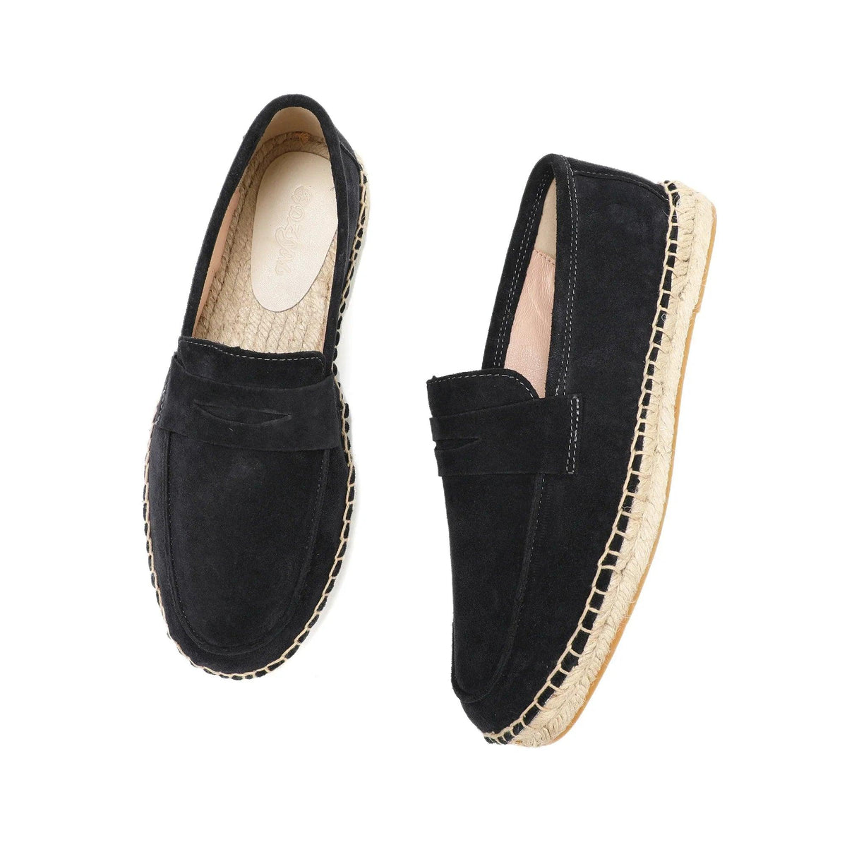 Mäns Slip-On Loafers Espadrille Stil 0