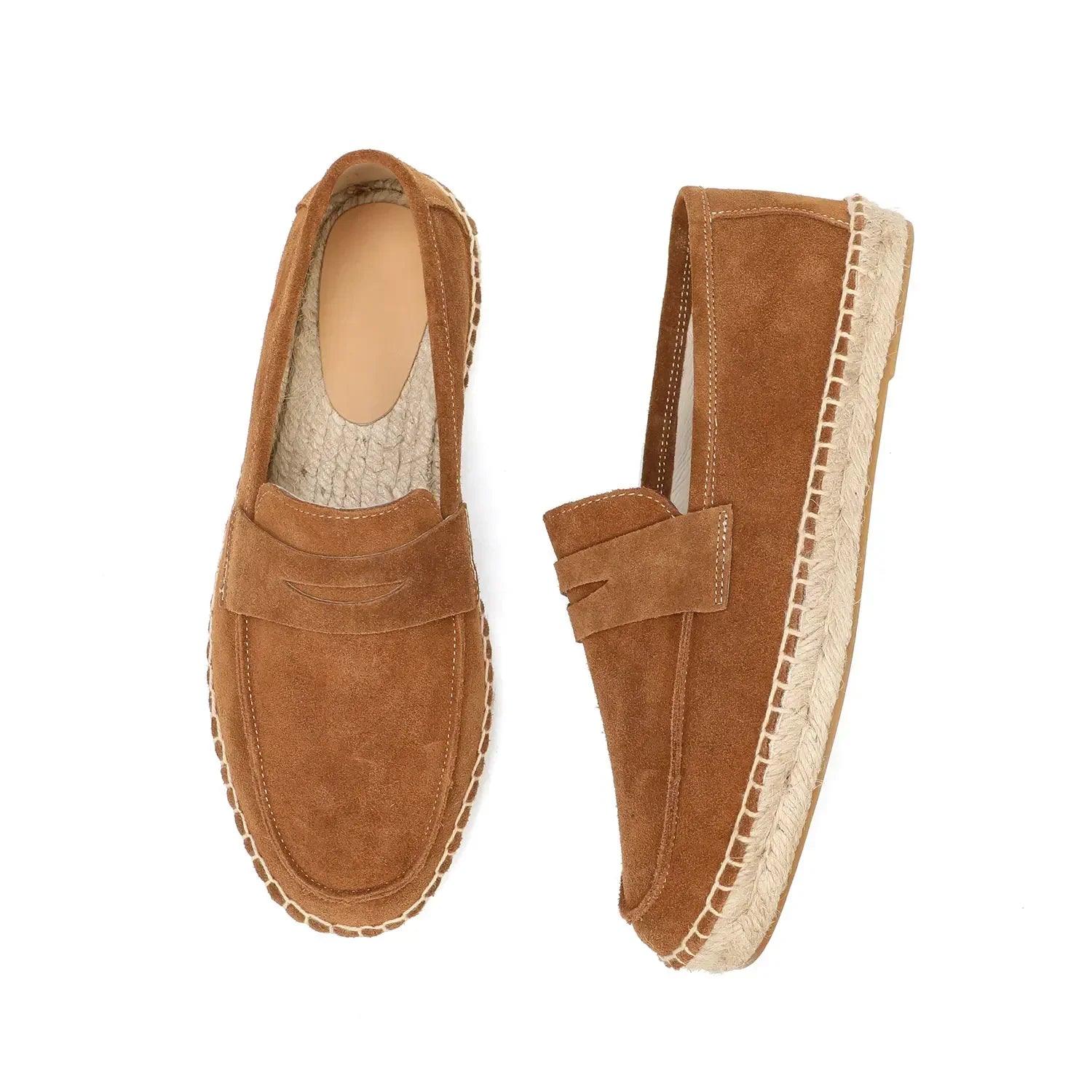 Mäns Slip-On Loafers Espadrille Stil 1