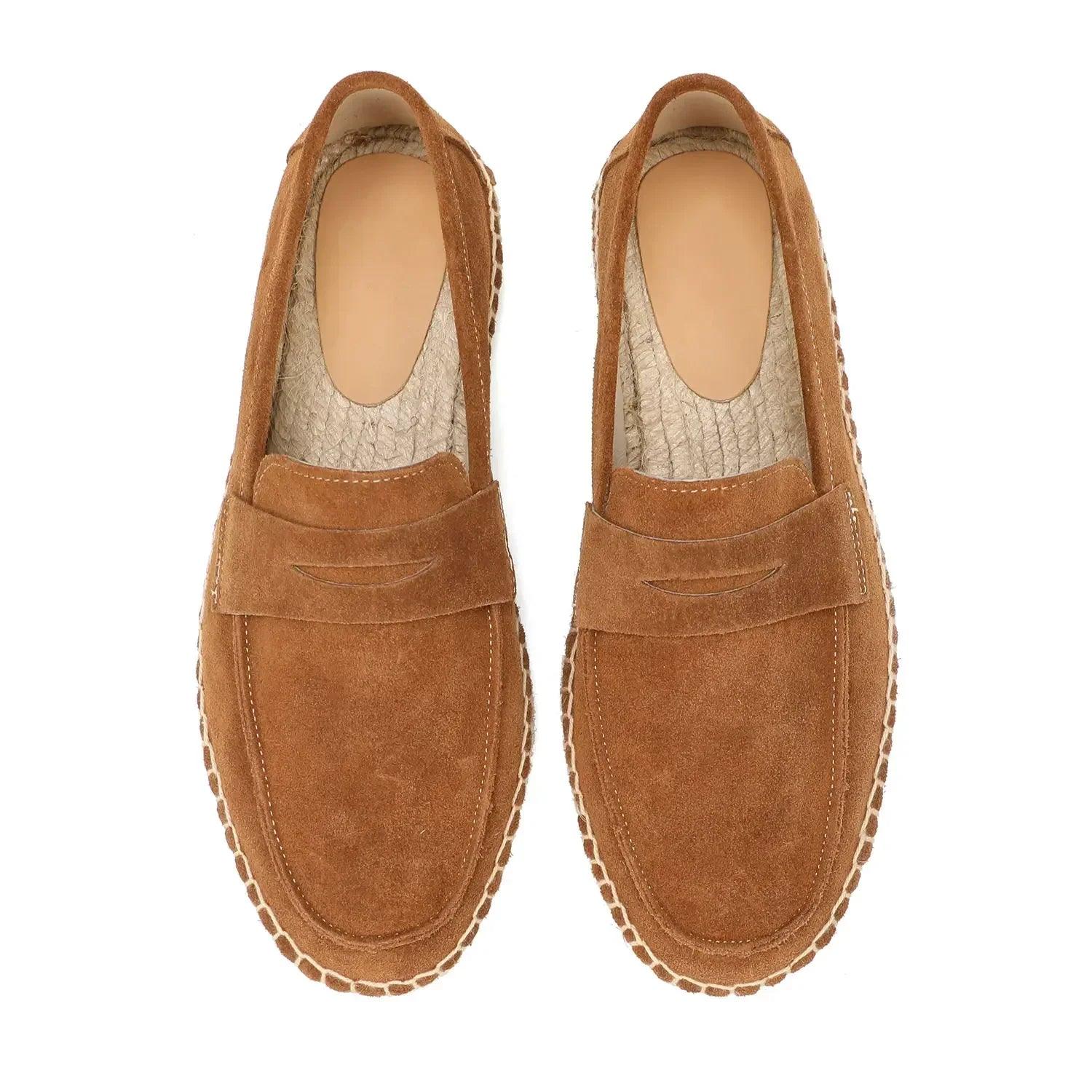 Mäns Slip-On Loafers Espadrille Stil 2