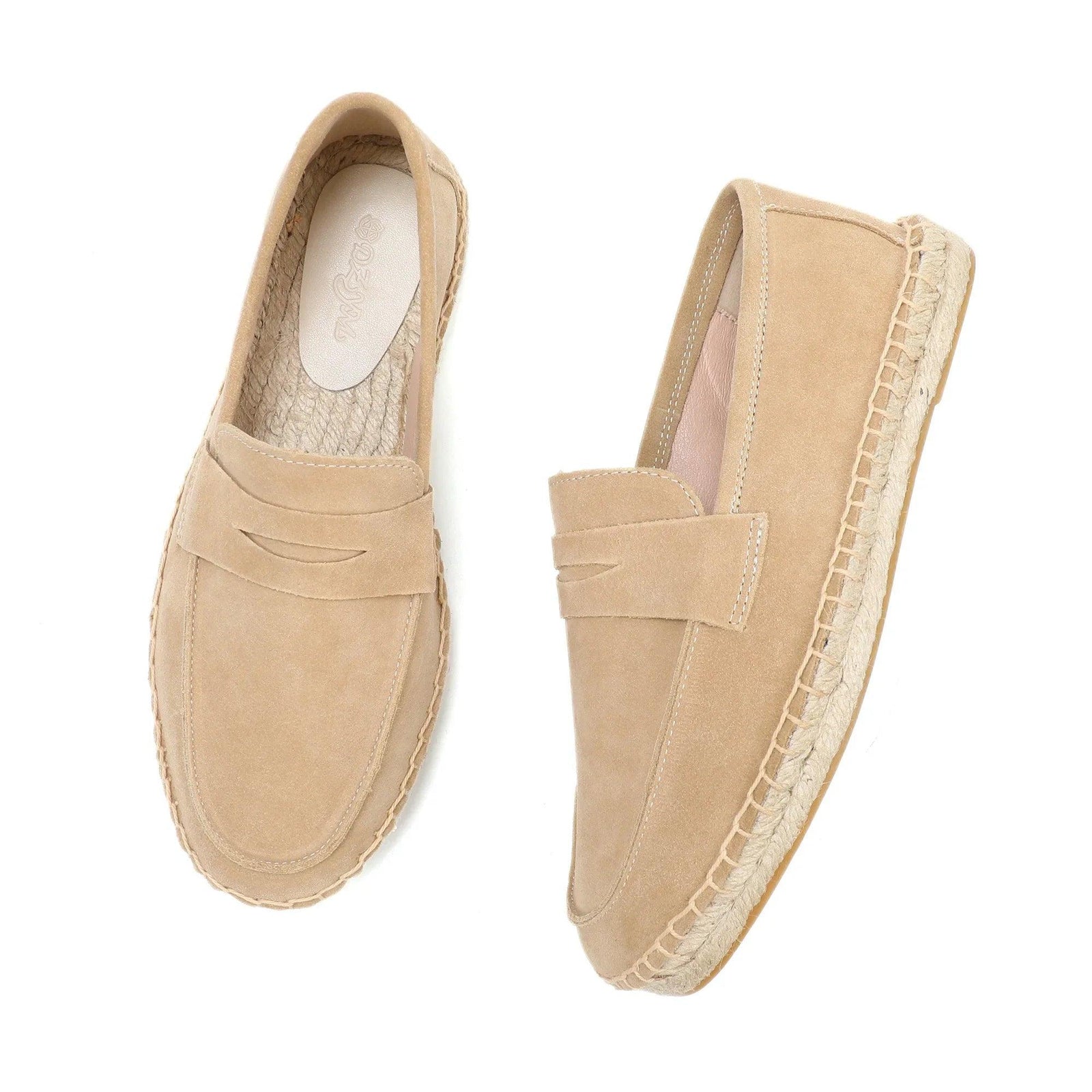 Mäns Slip-On Loafers Espadrille Stil 6