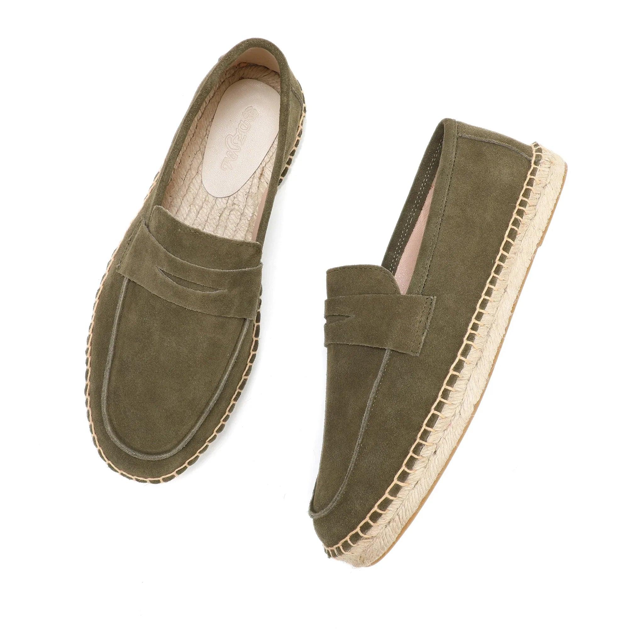 Mäns Slip-On Loafers Espadrille Stil 7