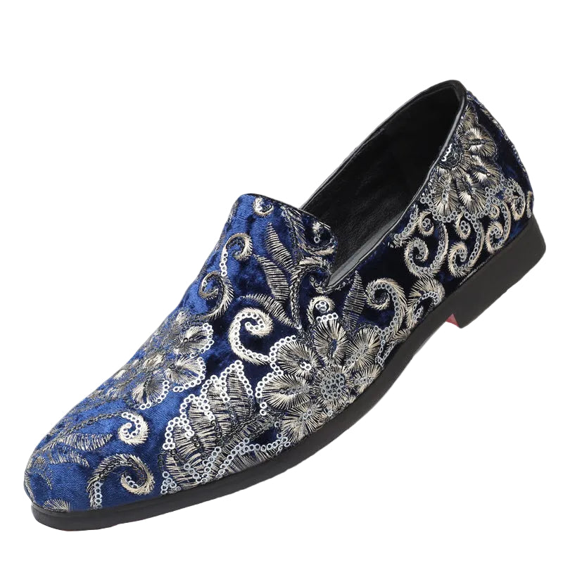 Mäns Slip-On Loafers med Broderi 0